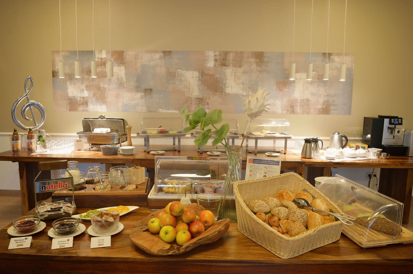 Frühstücksbuffet in dem Hotel Betram in Schwarmstedt