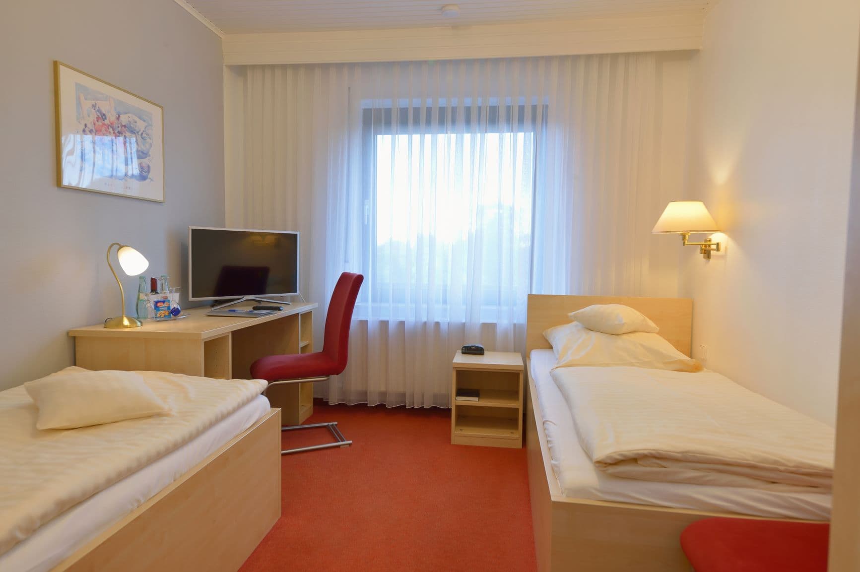 Zweibettzimmer in dem Hotel Betram in Schwarmstedt