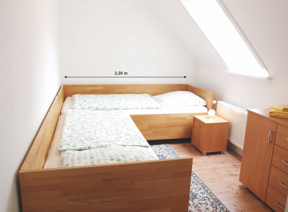 Schlafzimmer in der Ferienwohnung Harms in Garlstorf