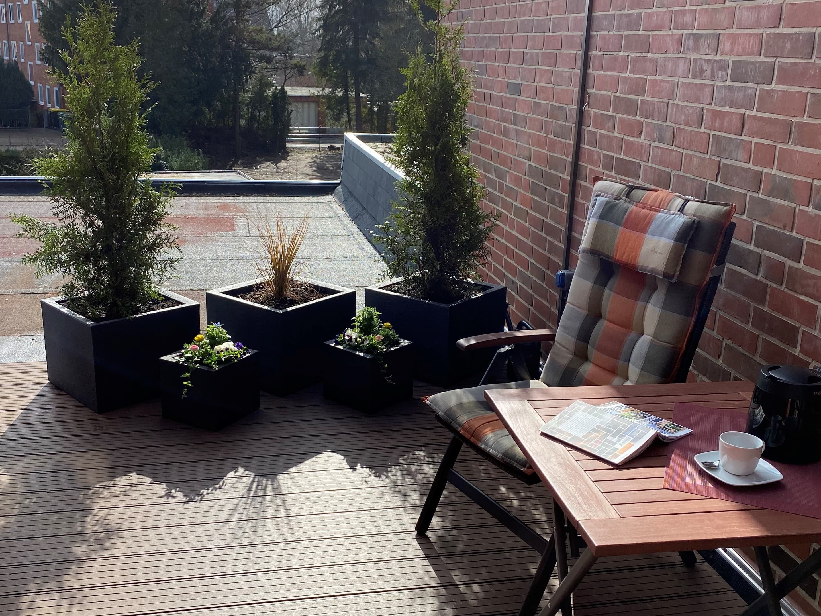 Dachterrasse der Ferienwohnung Zerbe in Lüneburg