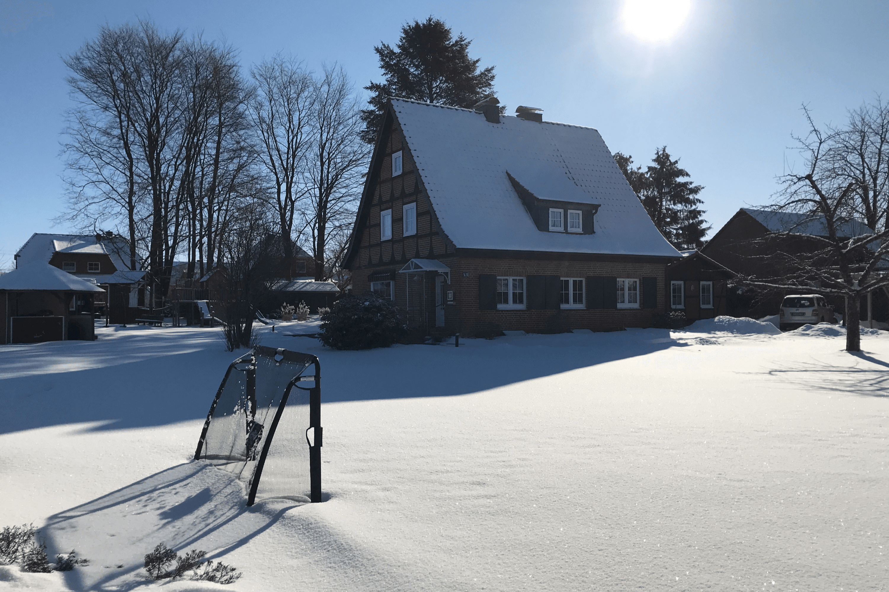 Das Ferienhaus Eschede im Winter