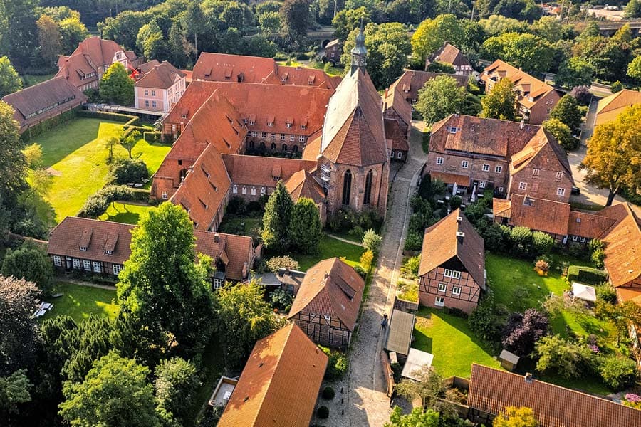 Kloster Lüne Drohnen Aufnahme