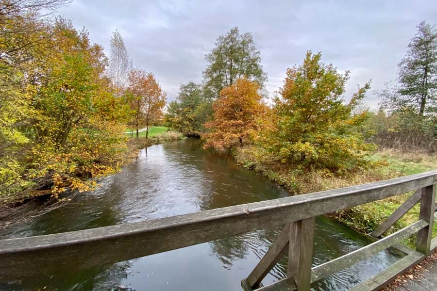Brücke über die Örtze im Örtzepark Hermannsburg