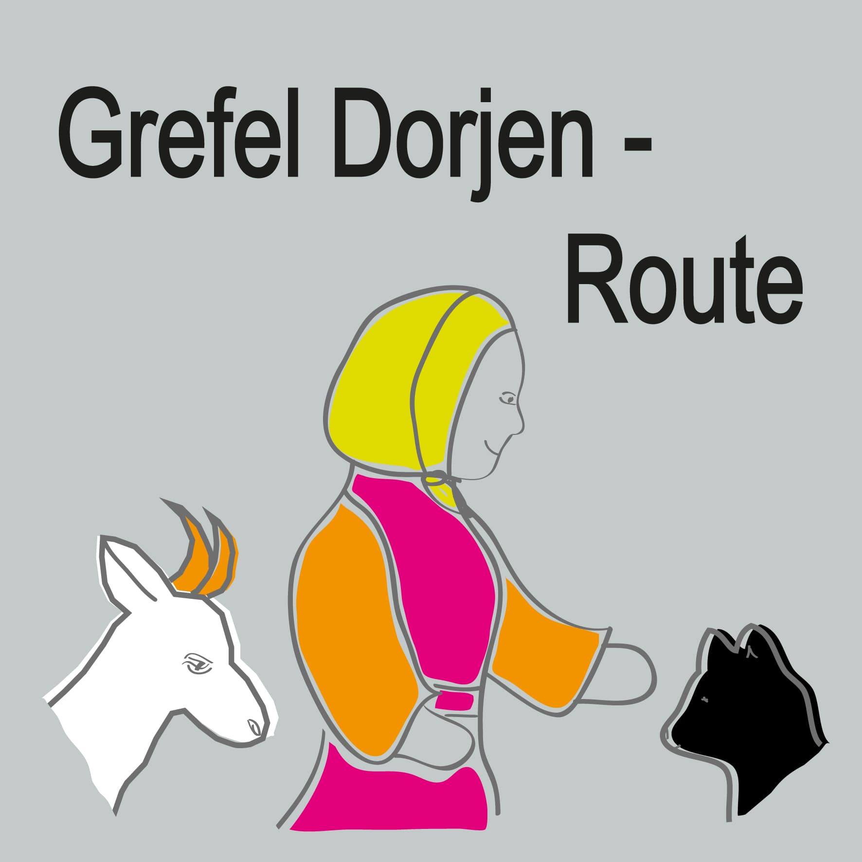 Das Logo der Grefel Dorjen-Route in Bad Fallingbostel