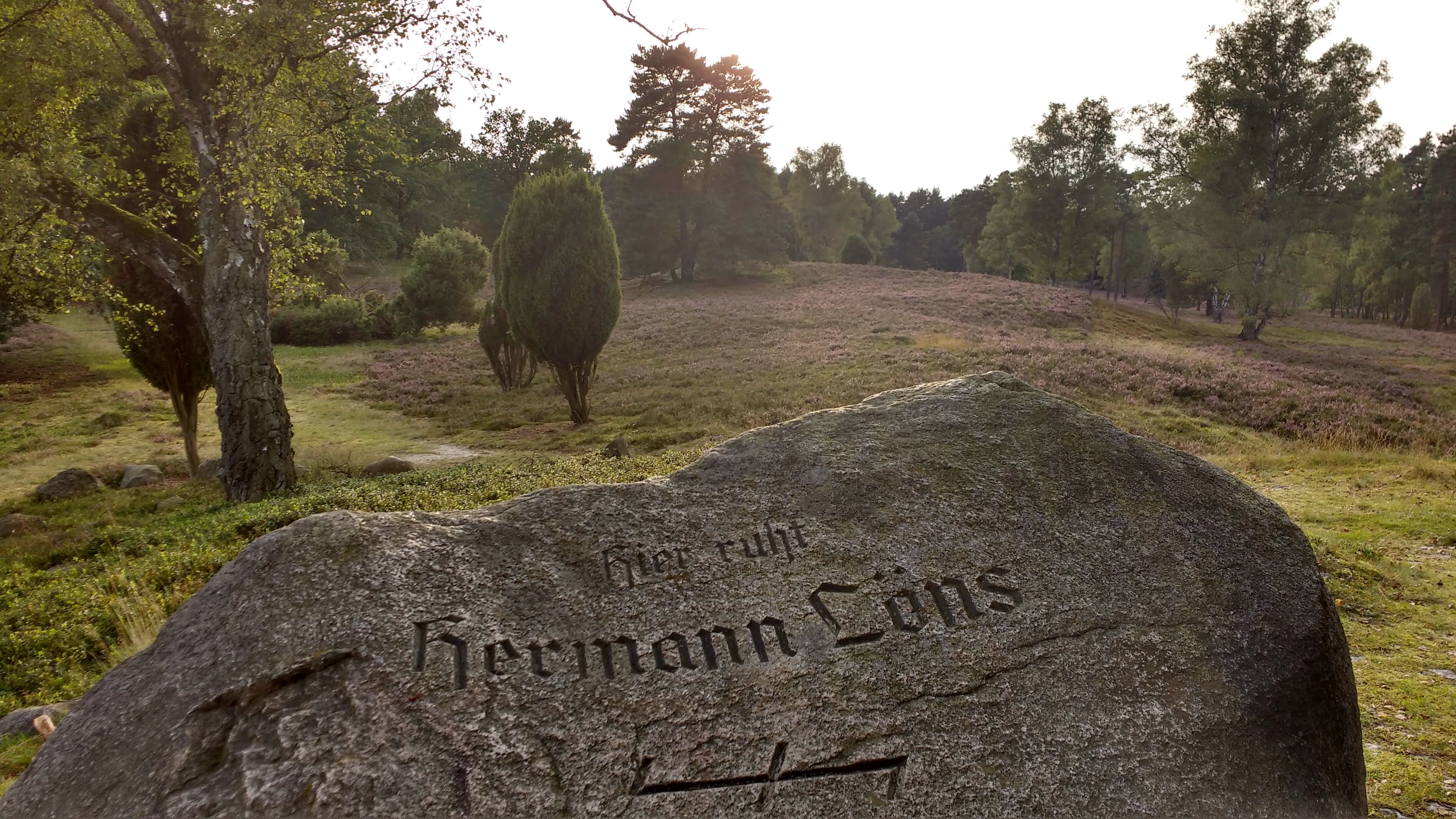 Löns Grab in Tietlingen an der kleinen Vogelpark-Region Runde