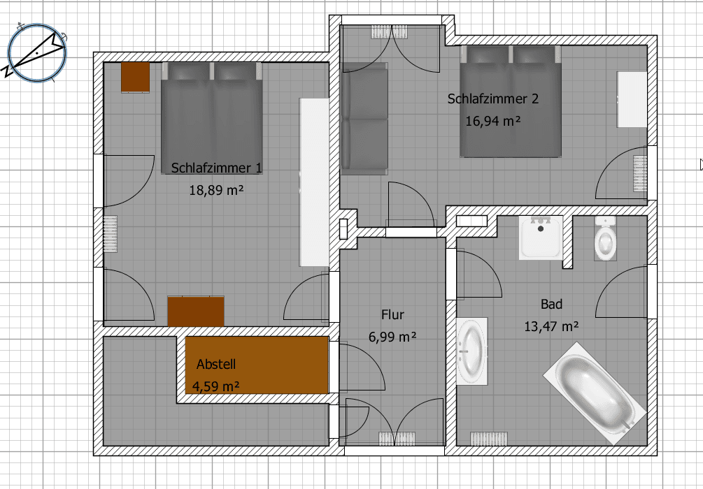 Ferienhaus 14 Grundriss OG