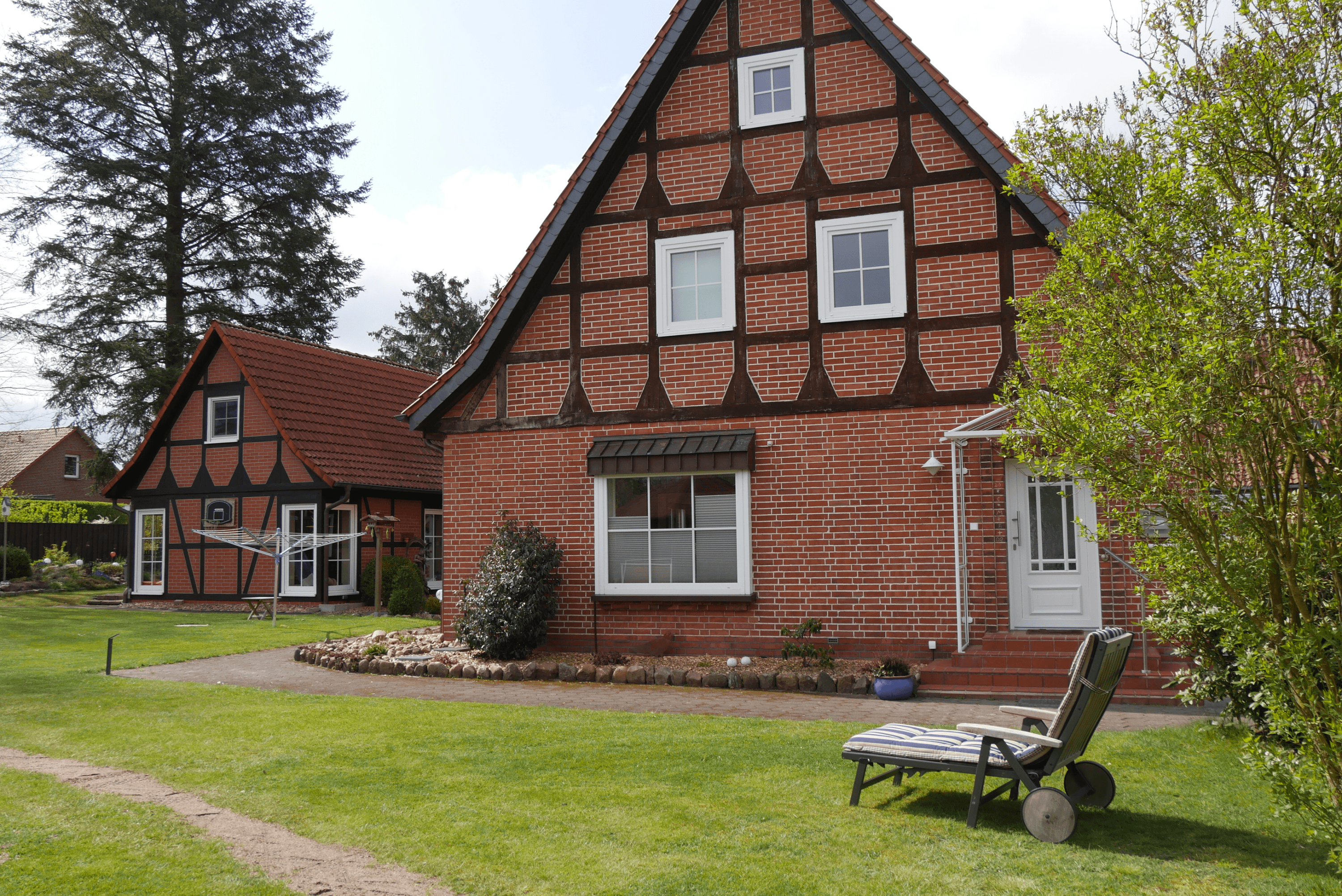 Garten vom Ferienhaus in Eschede