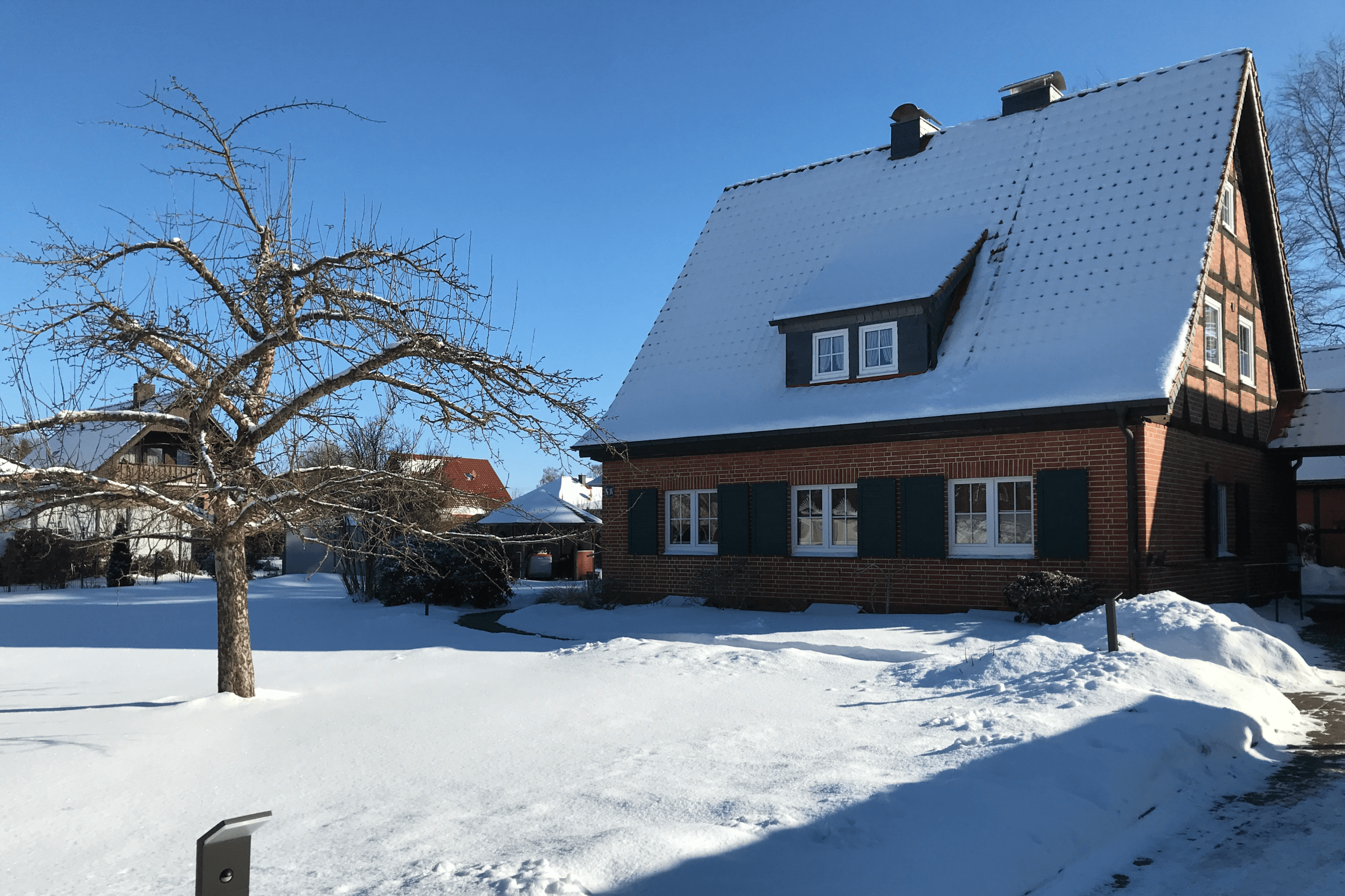 Das Ferienhaus Eschede im Winter