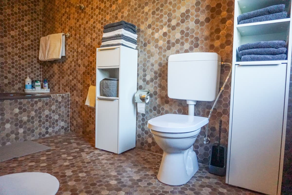 Badezimmer in der Ferienwohnung Nina in Egestorf