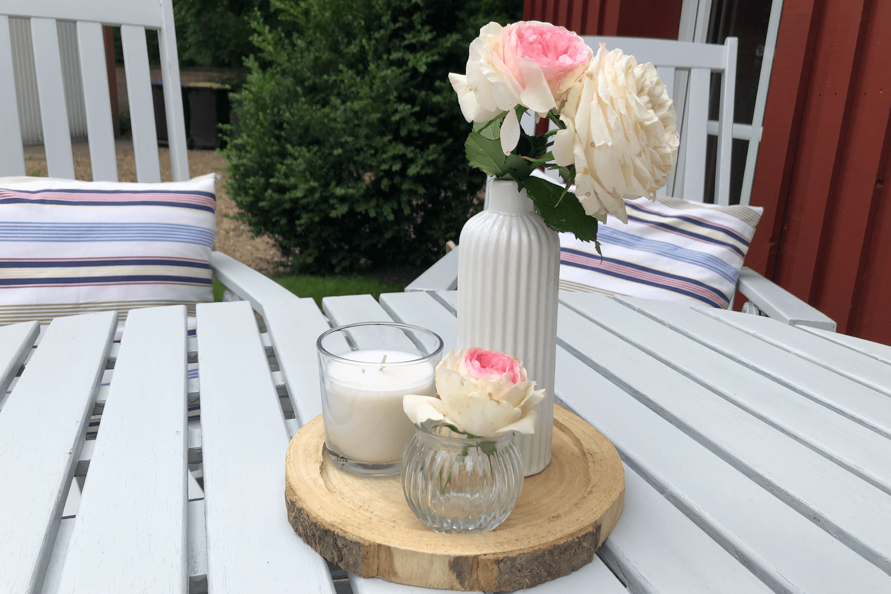 Terrasse des Ferienhauses Lütt hus in Wietze