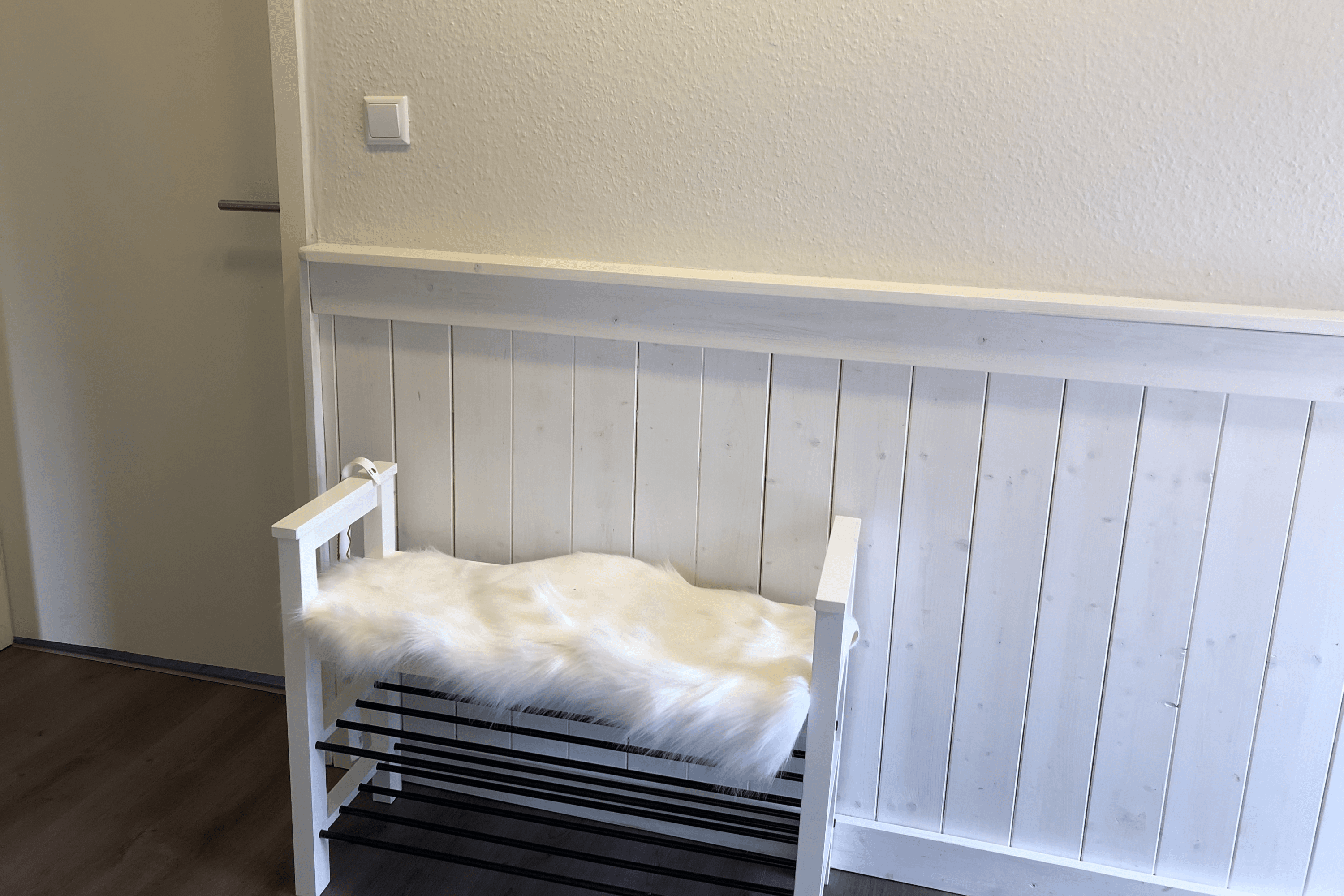 Flur Bank in dem Ferienhaus Lütt hus in Wietze