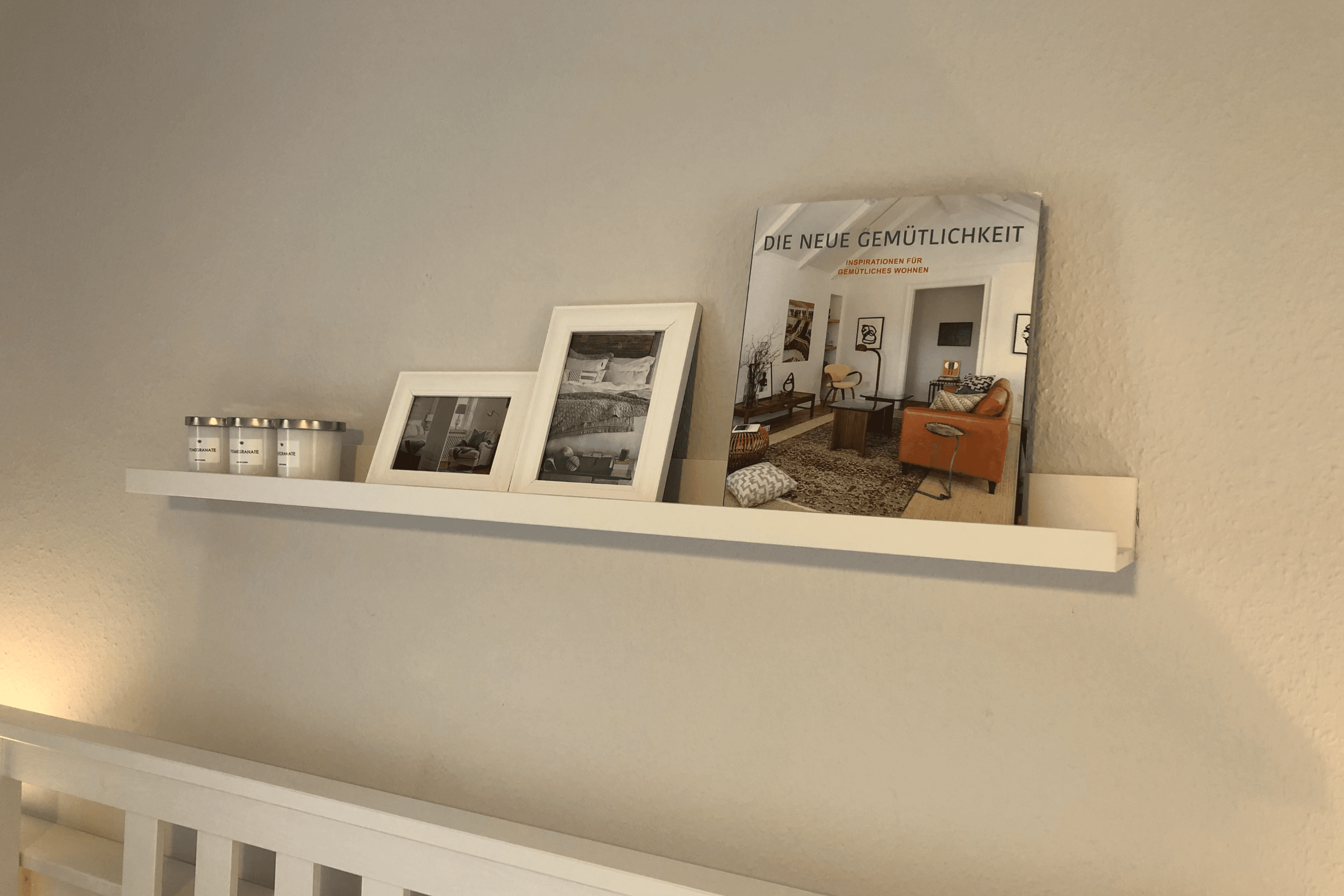 Schlafzimmer Ablage in dem Ferienhaus Lütt hus in Wietze