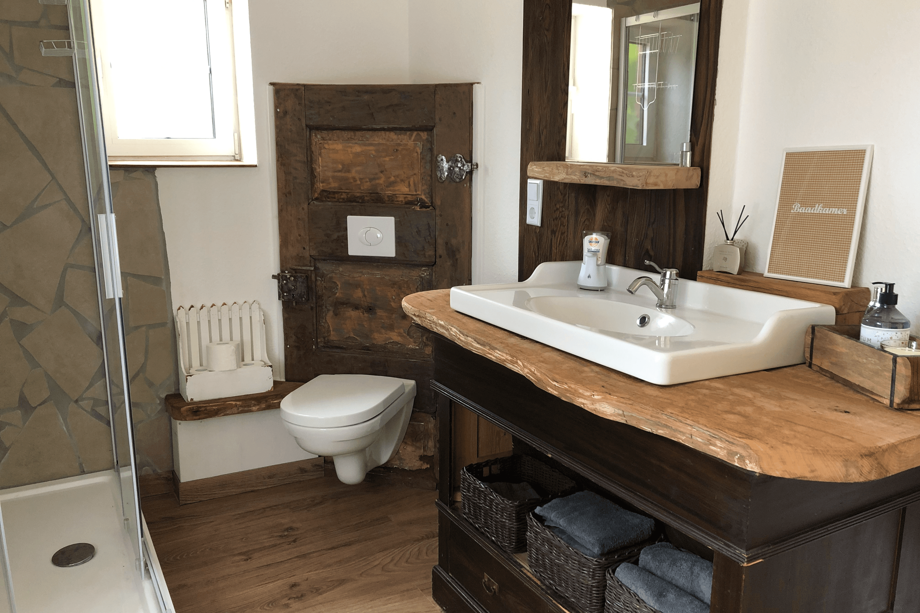 Badezimmer in dem Ferienhaus Lütt hus in Wietze