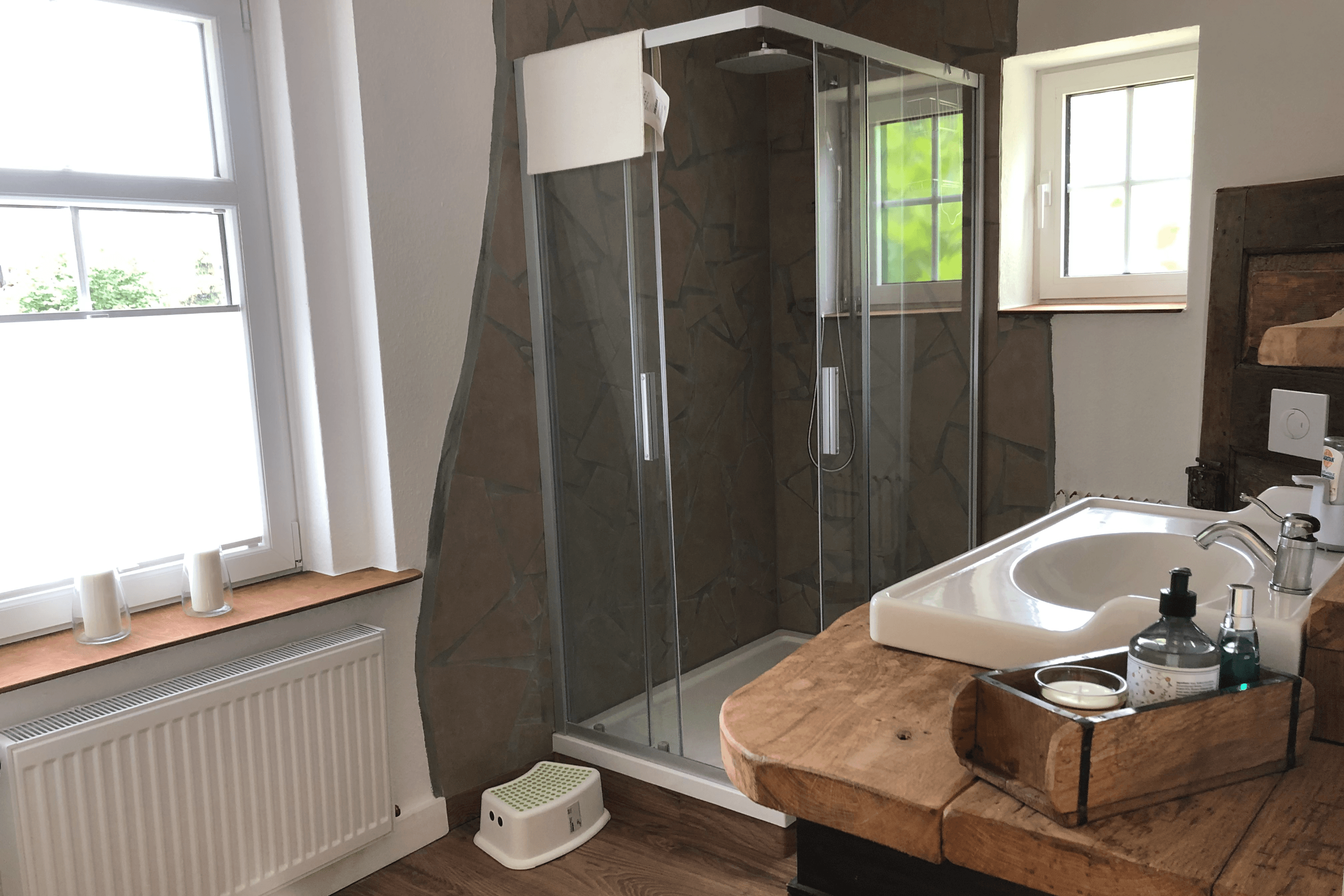 Badezimmer in dem Ferienhaus Lütt hus in Wietze