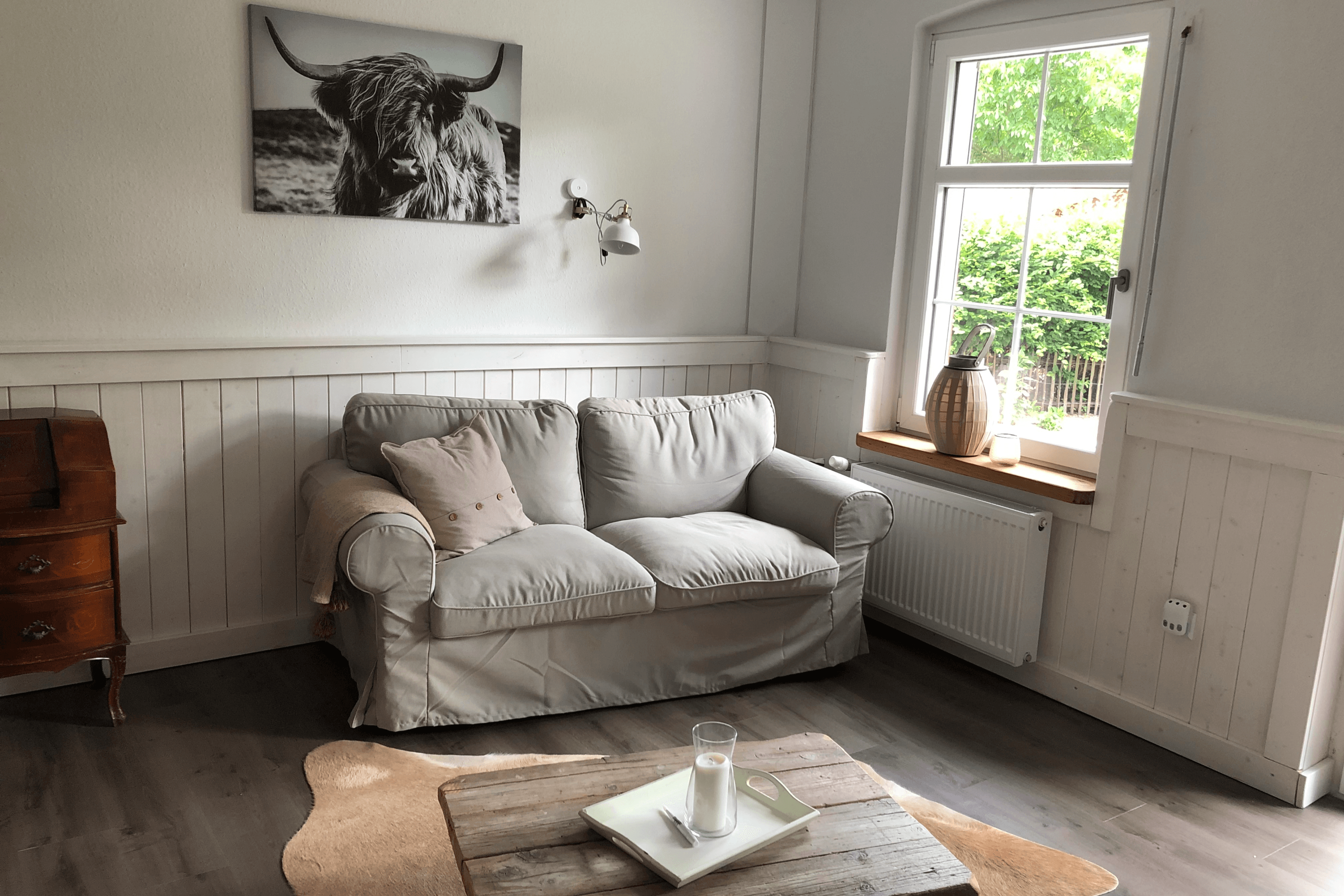 Wohnzimmer in dem Ferienhaus Lütt hus in Wietze