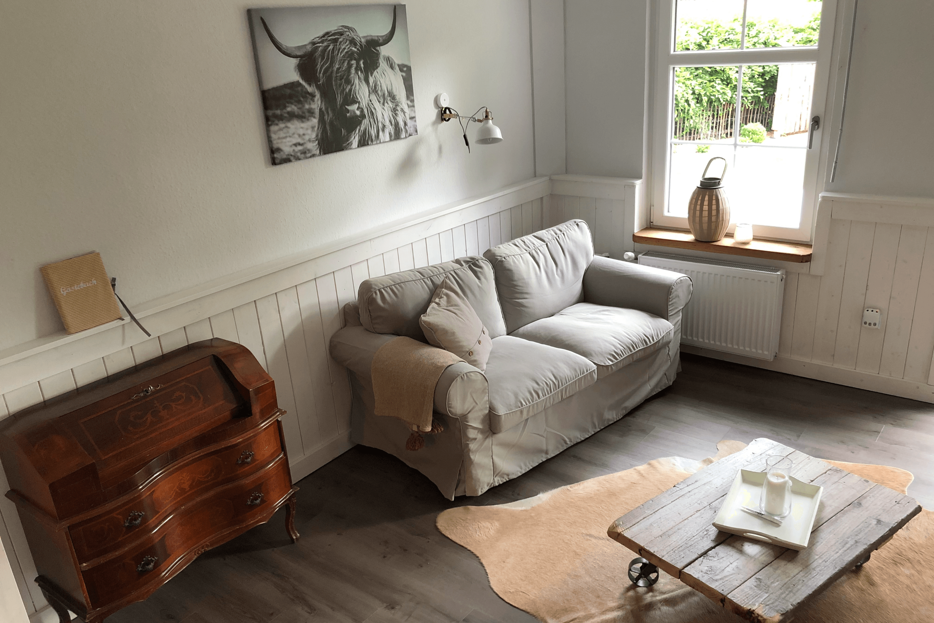 Wohnzimmer in dem Ferienhaus Lütt hus in Wietze