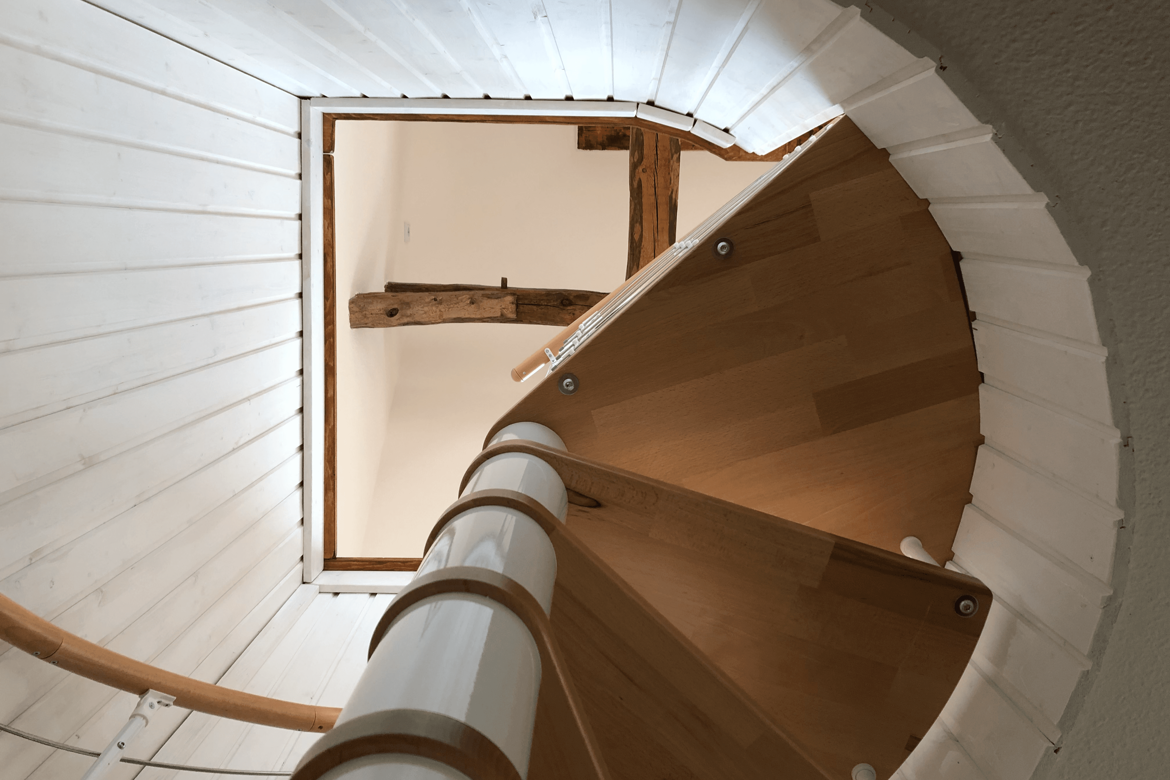 Wendeltreppe in dem Ferienhaus Lütt hus in Wietze