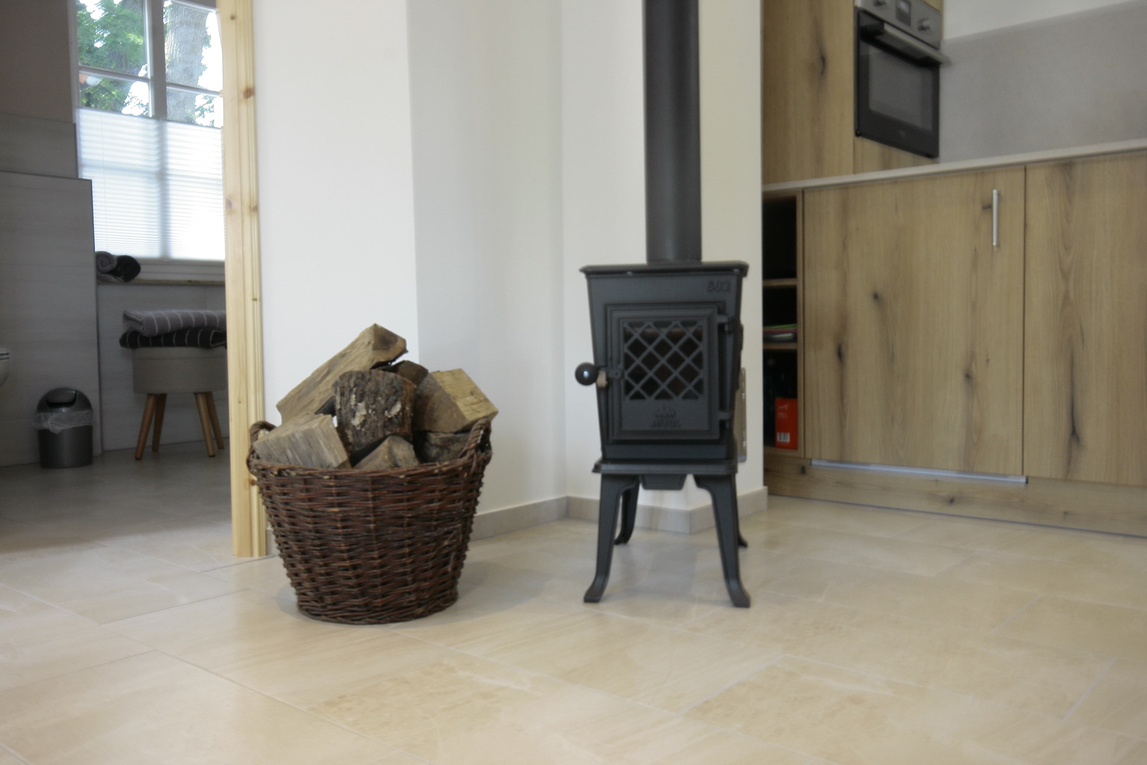 Kamin in dem Ferienhaus Erhorn in Buchholz in der Nordheide.