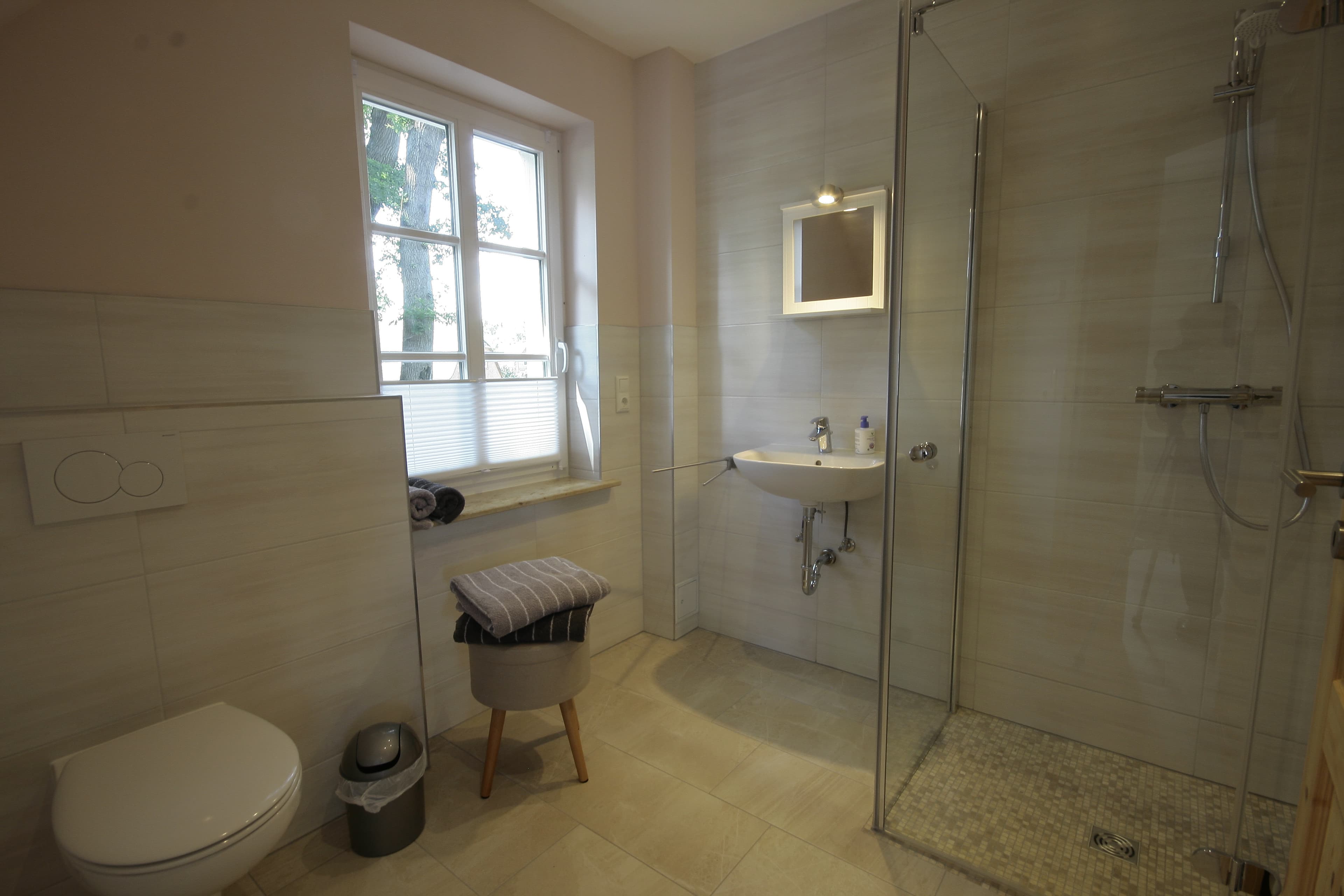 Badezimmer in dem Ferienhaus Erhorn in Buchholz in der Nordheide.